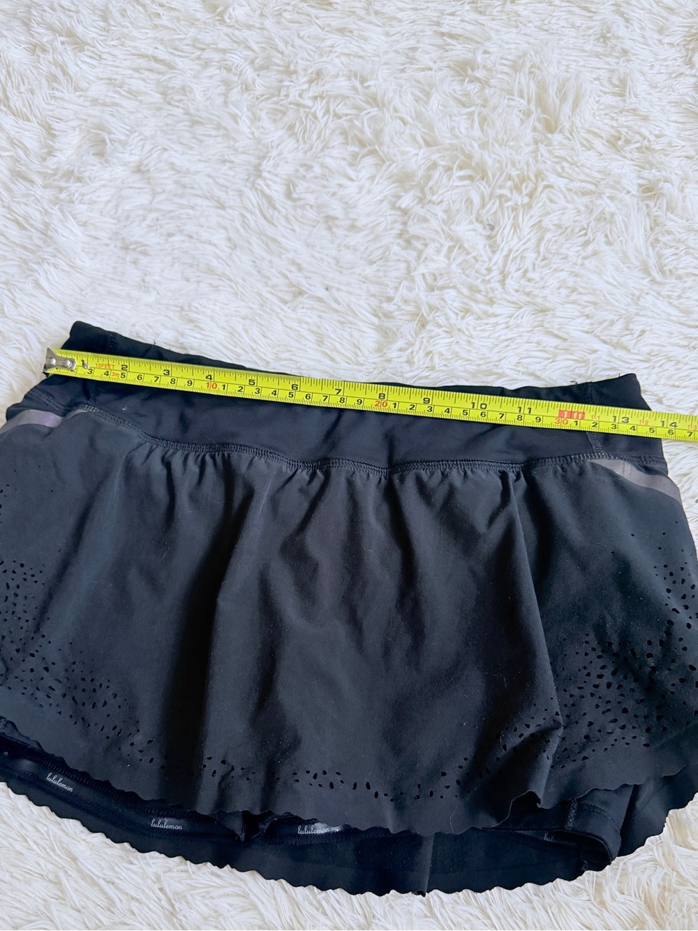 lululemon Black Athletic Skort with Laser-Cut Hem - Picture 4 of 5